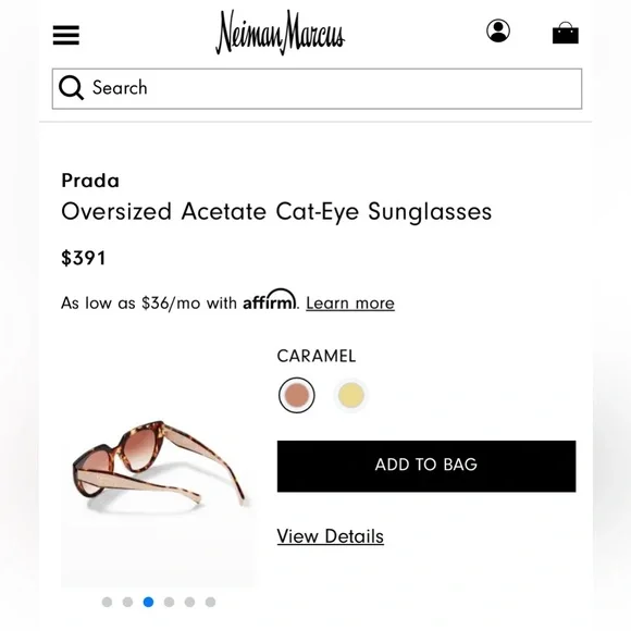 Prada oversized cat eye sunglasses - Picture 2 of 6